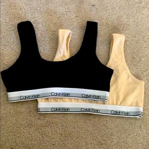 Calvin Klein cotton bralettes